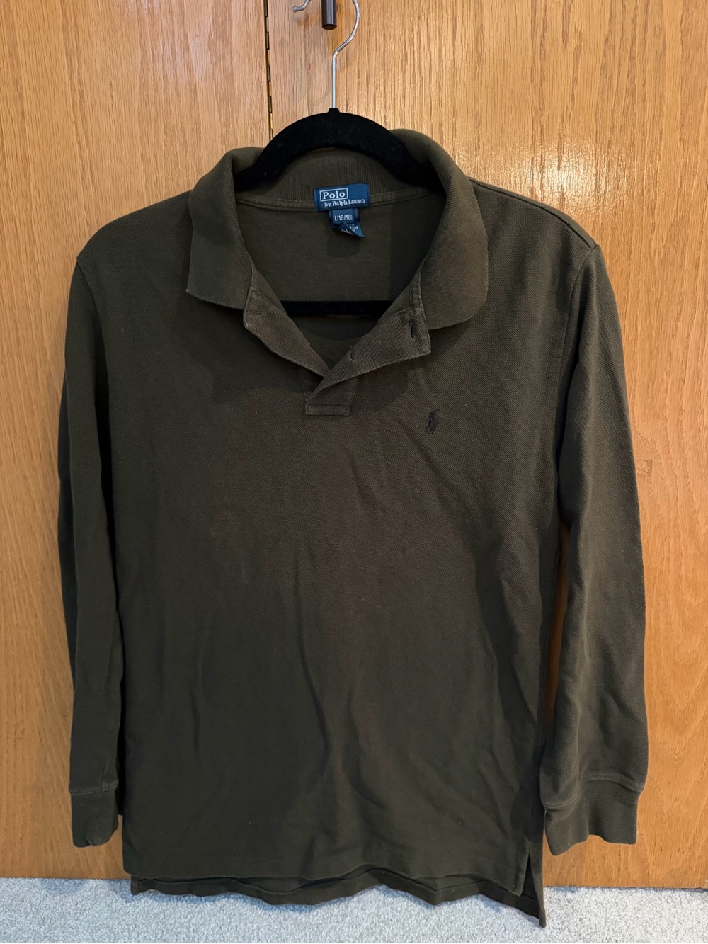 Polo Ralph Lauren Long-Sleeve Polo Shirt in Olive